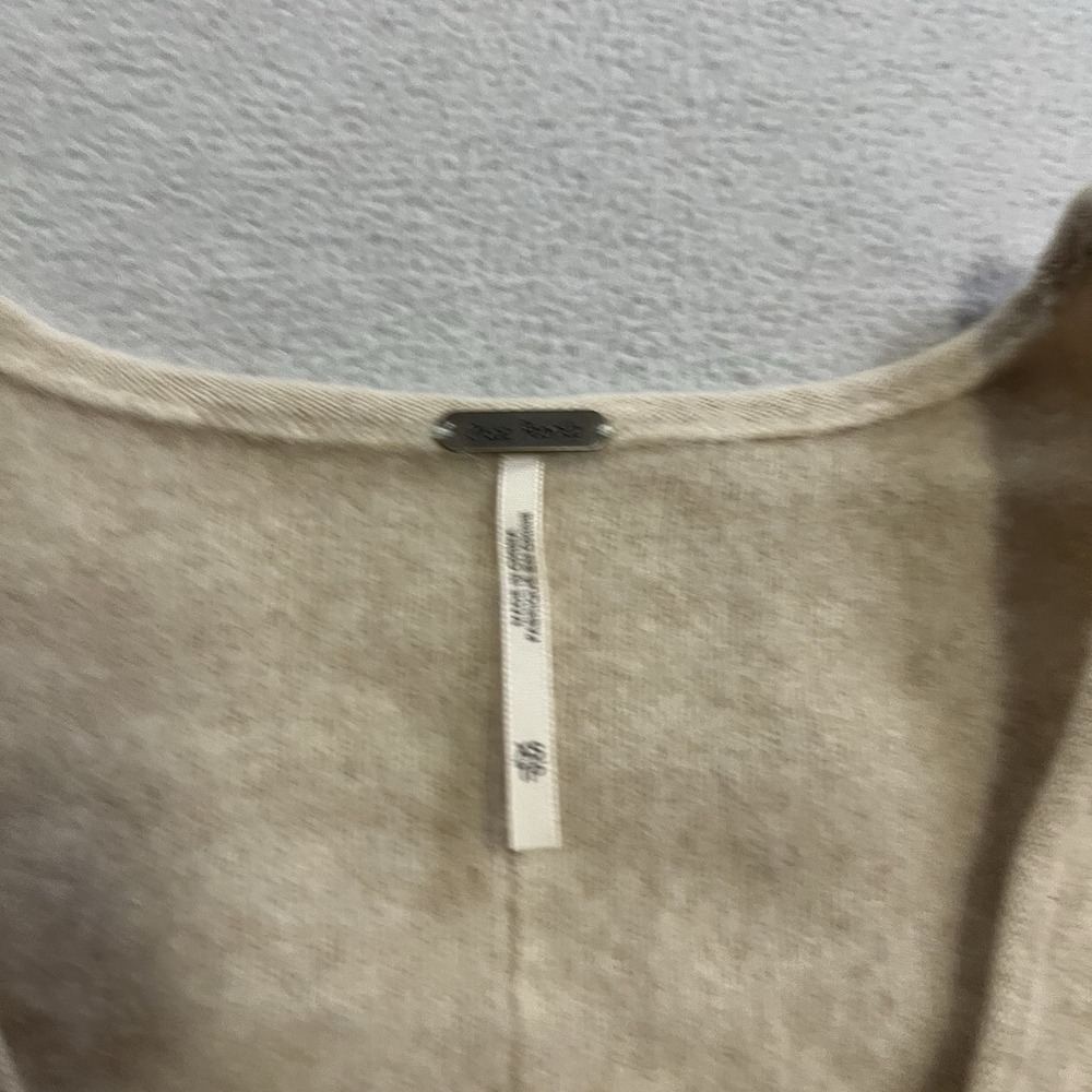 Free People Forever Cashmere Sweater Women's Size Small Beige Cropped Beige - Picture 3 of 8